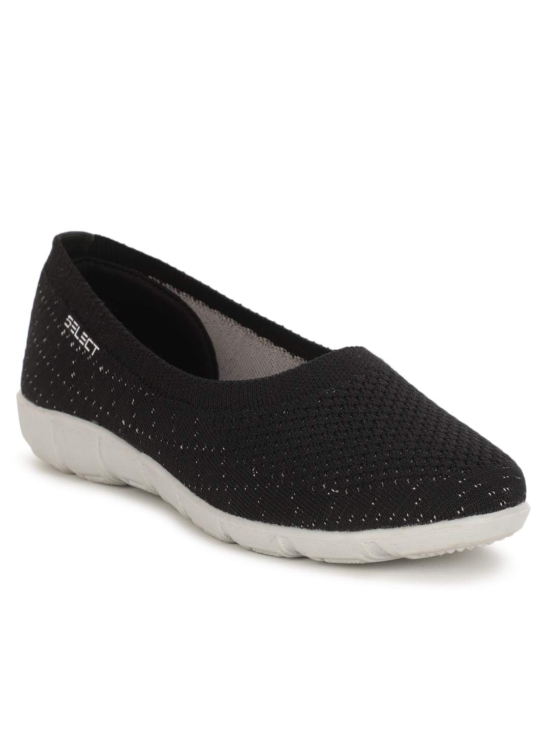 FOOTONS Select Womens Lightweight Breathable Comfortable Slip on Stylish casusal Running Flat bellerinas/Bellies Shoe for Walking, Sports, Work Black (B08SK7HHGR) Amazon Price History, Amazon Price Tracker