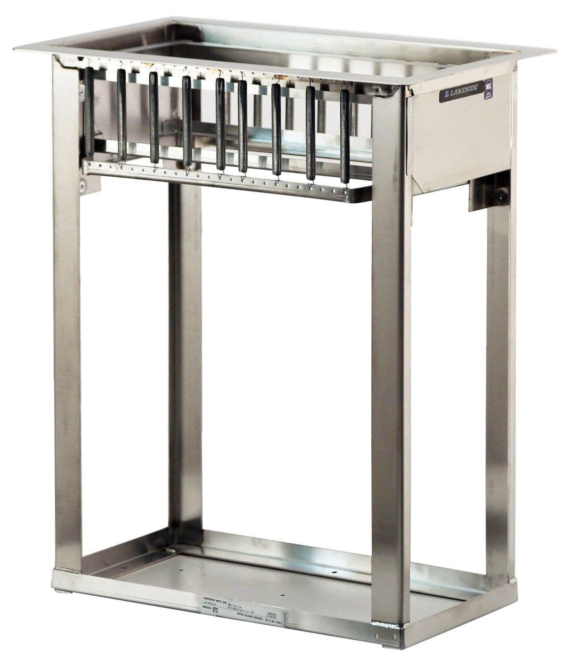 Lakeside 973 Glass/Cup Rack Transport Rack, Stainless Steel (Fully Assembled)