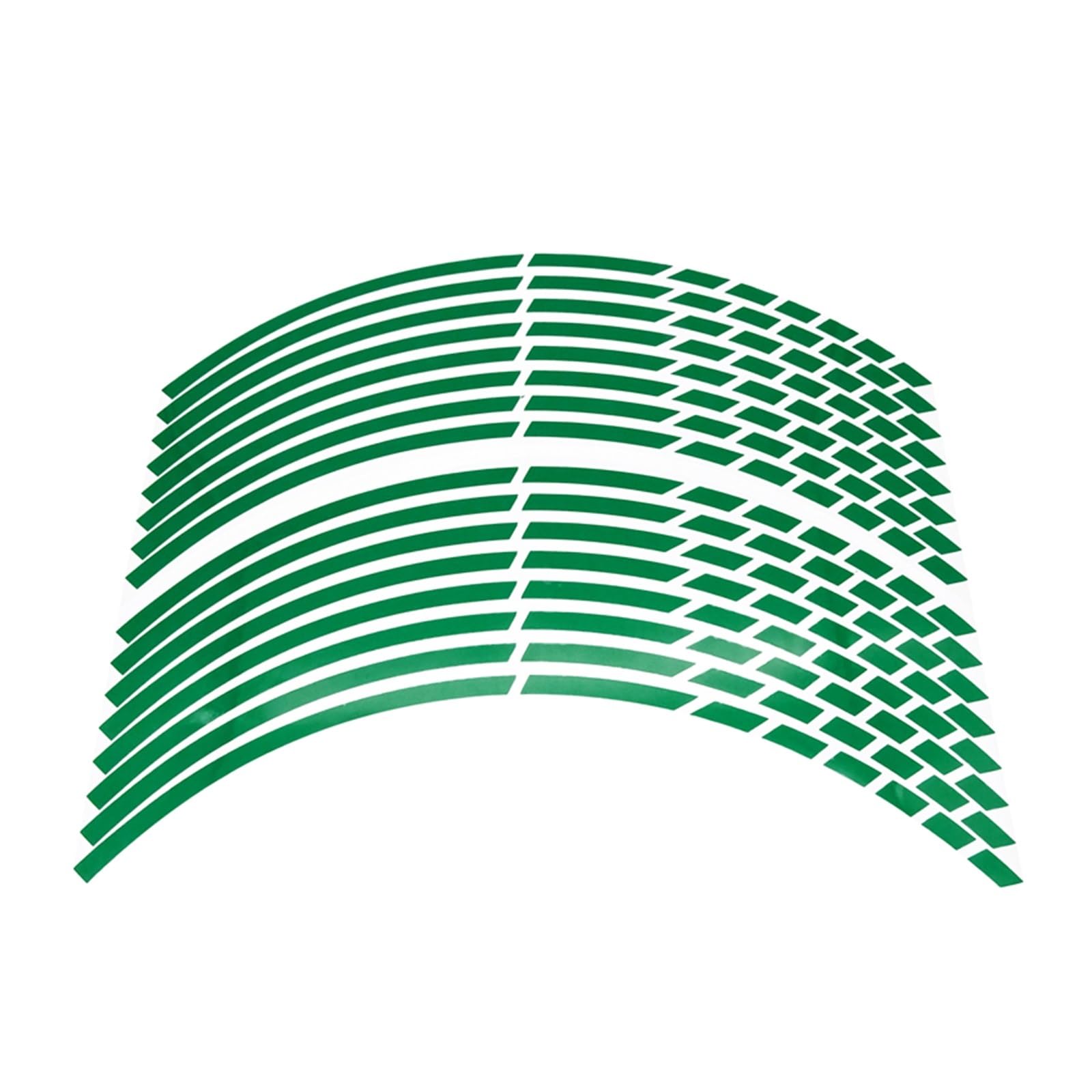 Hub Decals Rim 17" 18" 19"/16pcs Strips Motorcycle Car Wheel Stickers Reflective Rim Tape Motorbike Auto Decals for Ya&maha Stripe Tape(Green)