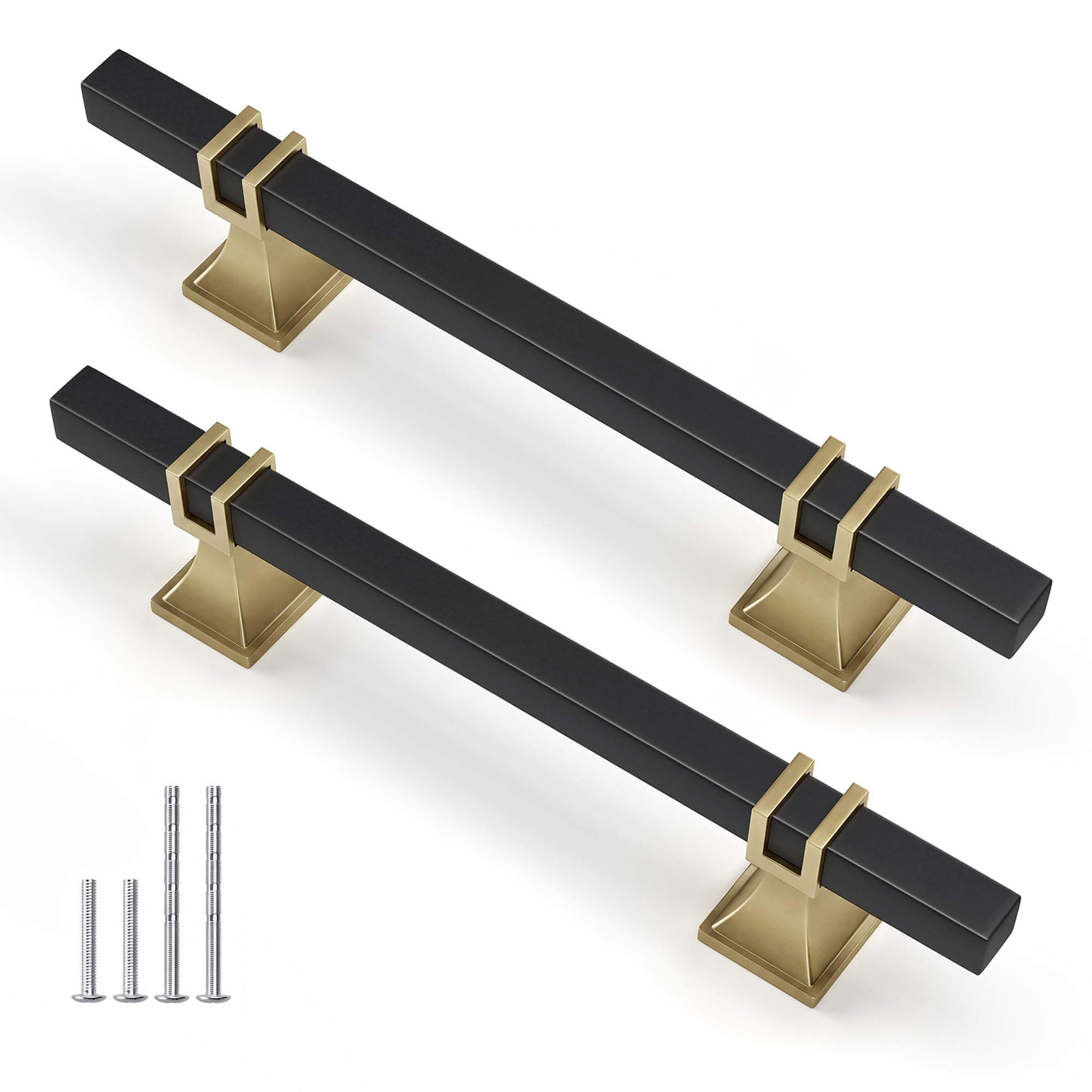 10 Pack 5 Inch Black and Gold Cabinet Pulls Kitchen Cabinet Handle — Amazon image 18