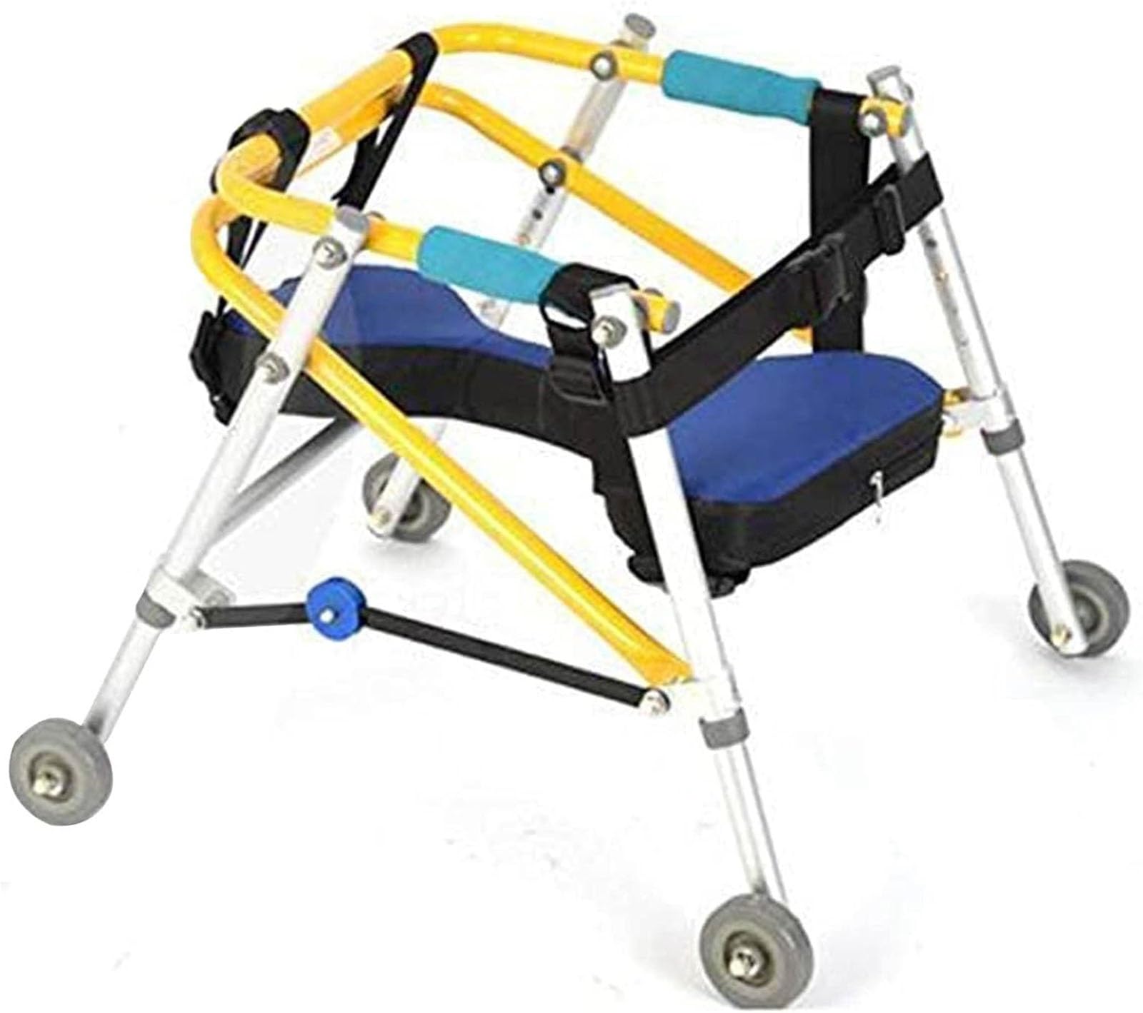 Chodzik, Lekki Składany Czterokołowy Chodzik Z Siedziskiem, Pomoce Rehabilitacyjne Dla Dzieci Dolnych Kończyn, Stojak Treningowy Chodzik Dla Dzieci,One Color,Medium