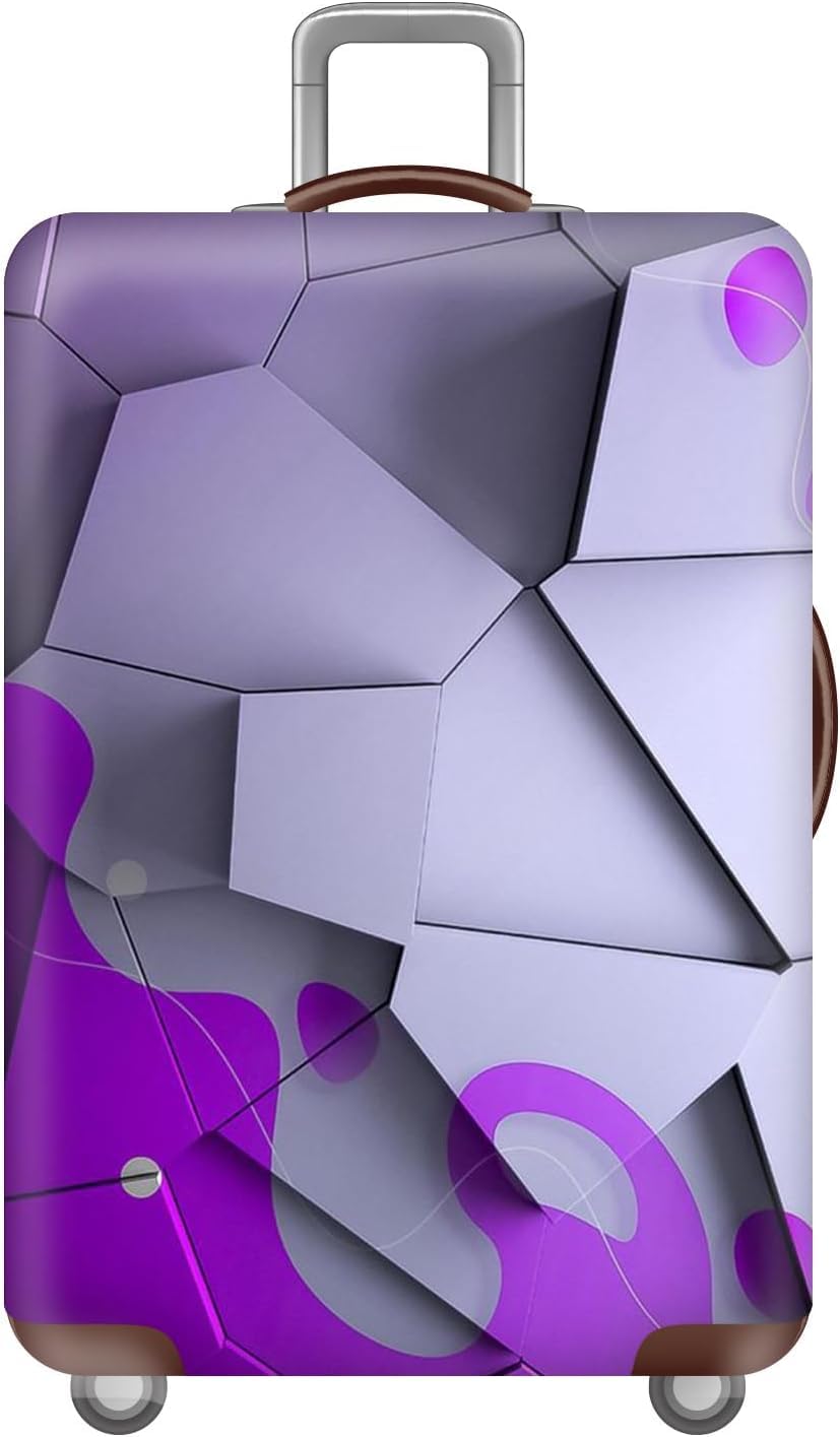 VUIKLCty Custom Luggage Covers 18–32-Inch Luggage Protectors Stretchable Suitcase Covers(Purple,small)