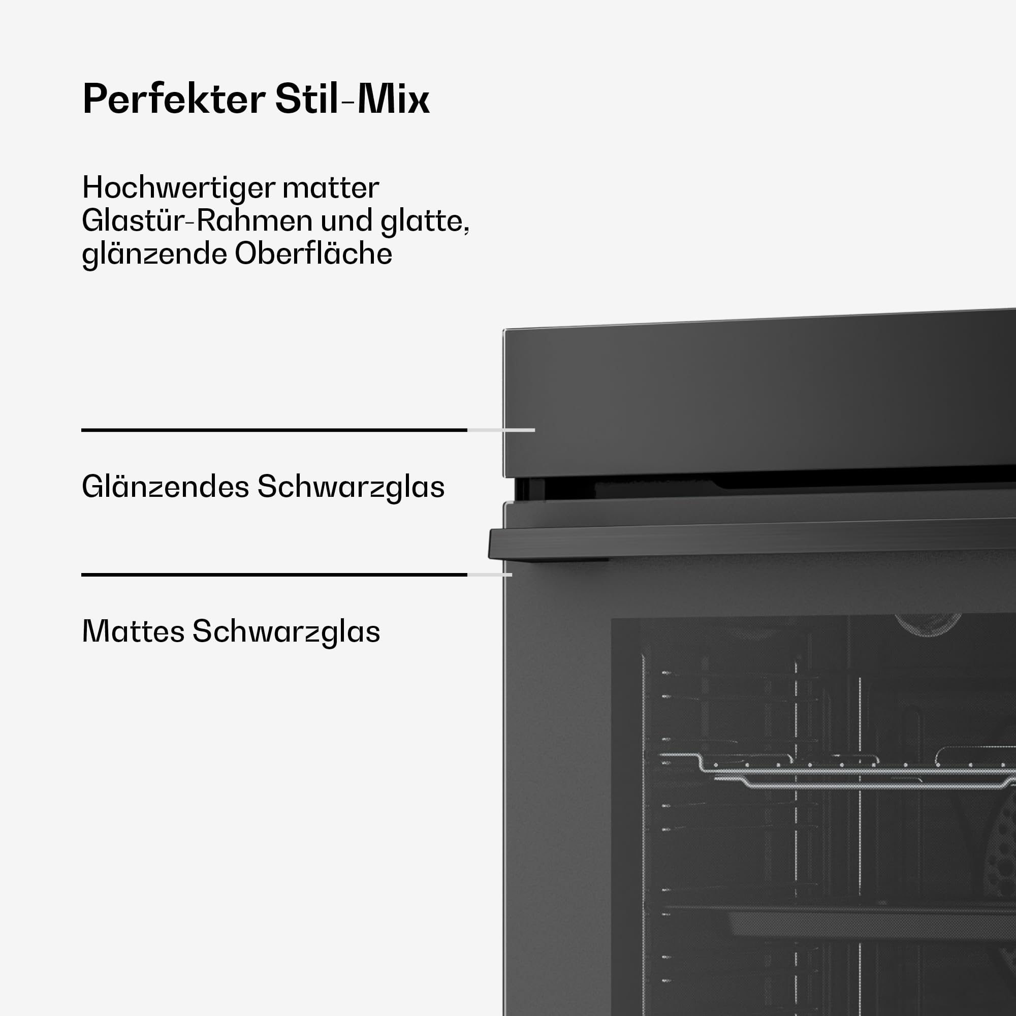 Klarstein Velaire Einbaubackofen 90 cm 127L Energieeffizienz A Digitalsteuerung