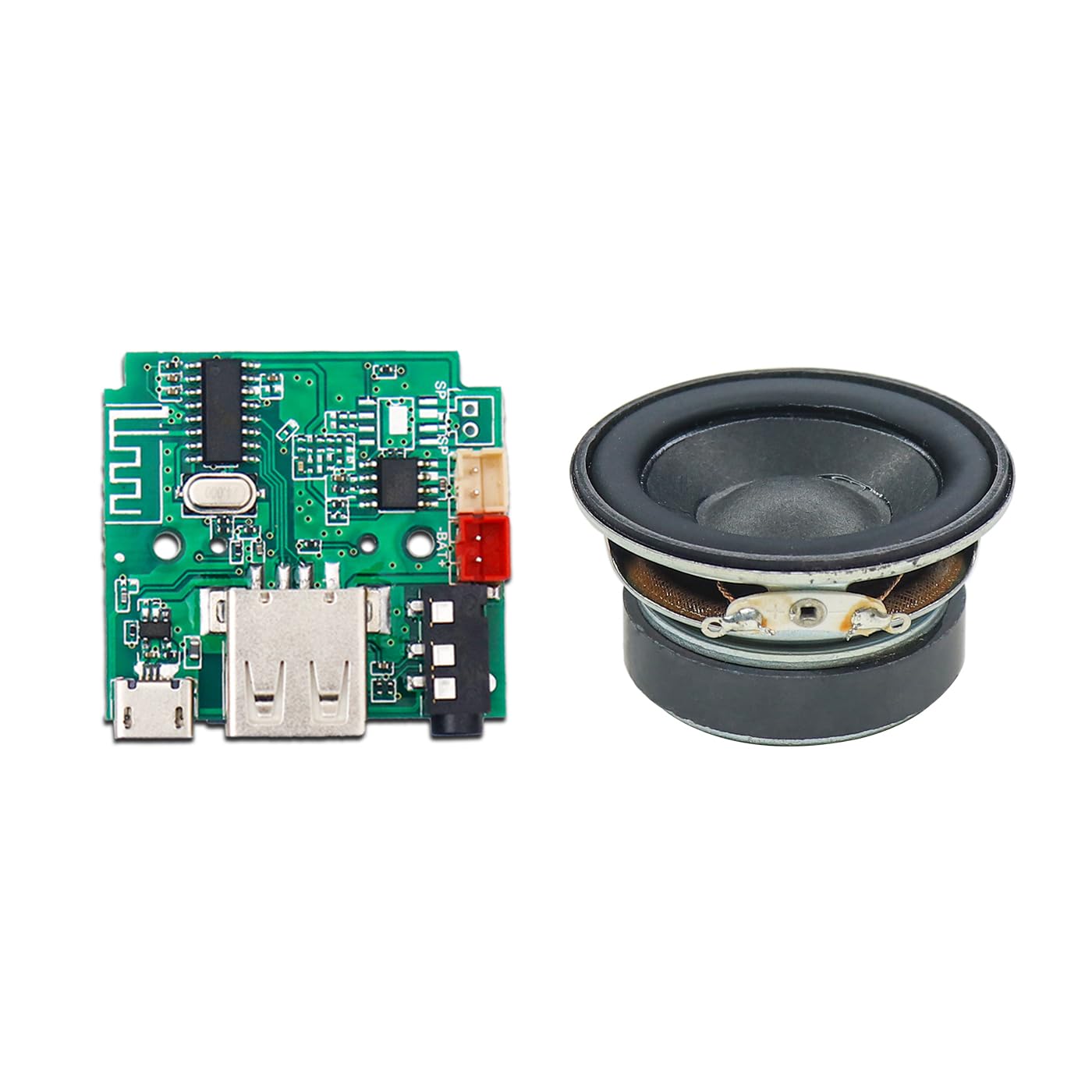 Electronic Spices Combo of TG113 Bluetooth Speaker Circuit Board Module With 2 Inch 4ω (Ohm) 3w Metal Body Power Audio Woofer Speaker-image-28