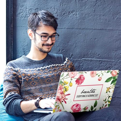 Image of Galaxsia Floral D20 Full Body Vinyl Laptop Skin /Sticker /Cover Upto 15.6 Inches Laptops Laminated-Removable-HD Quality Compatible for Hp-Dell-Sony-Lenovo-Asus etc.(15x10 Inches)