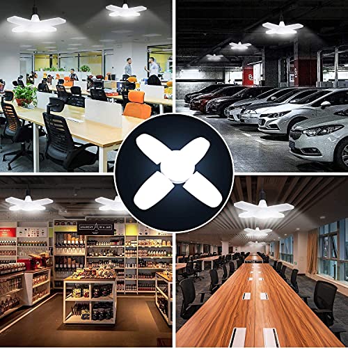 Led Garage Lights,60W Adjustable Trilights Led Garage Ceiling Light,6000Lumens Led Garage Ceiling Light, 6000K Nature Light With High Bright Garage Light For Garage,Warehouse #TOP6