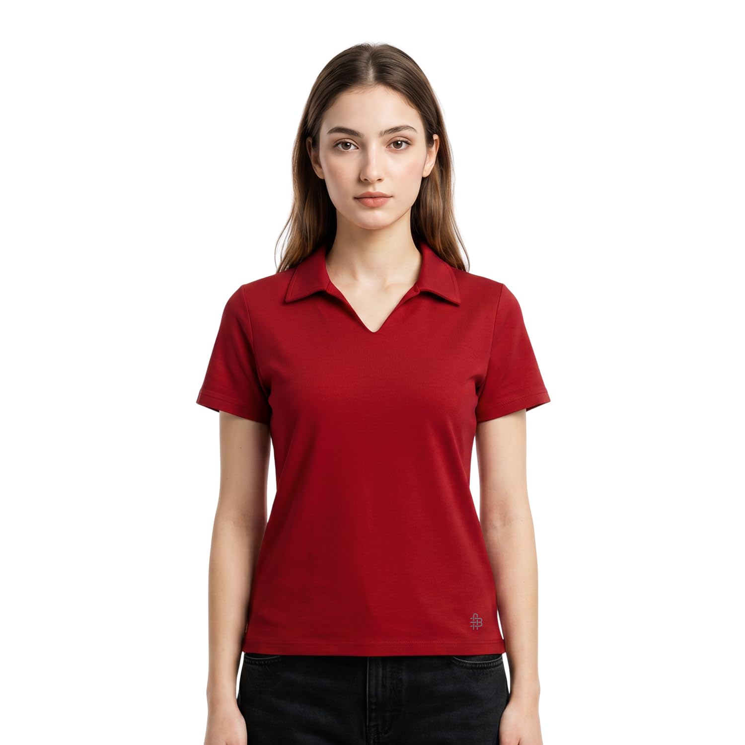 bonjour Women’s Solid Polo Half Sleeve T-Shirt-picture-17