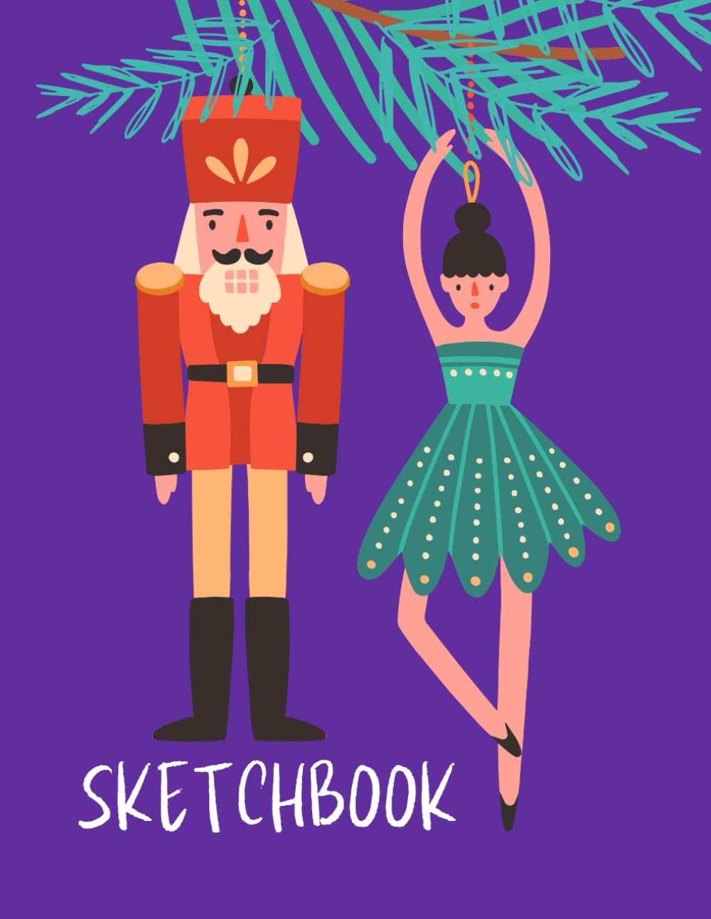 Sketchbook: This wonderful Christmas decoration Sketchbook is ideal for children of all ages. With 100 blank pages and a Christmassy image in one ... for artwork sketching