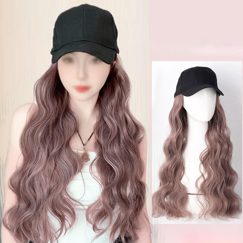 EARSHOT Wig Cap Women's Wig Cap, Baseball Cap Wig Cap, Natural Look Synthetic Heat Resistant Fiber Wig for Outdoor Recreation Headband Wig Human Hair