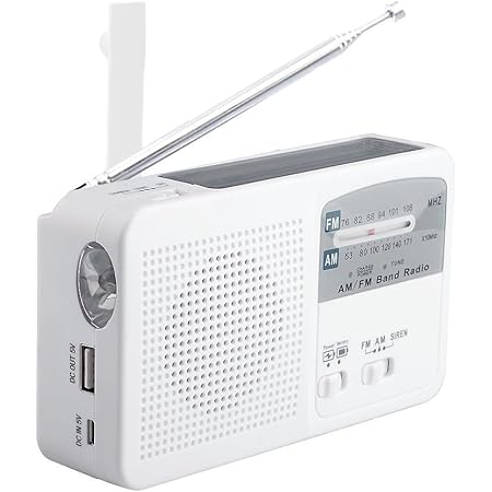 Amazon Co Jp 災害に備える ポータブルラジオ Fm Am 対応 500mah大容量バッテリー防災ラジオ ワイドfm対応ラジオ スマートフォンに充電可能 手回し充電 太陽光充電対応 乾電池使用可能 日本語説明書付き スポーツ アウトドア