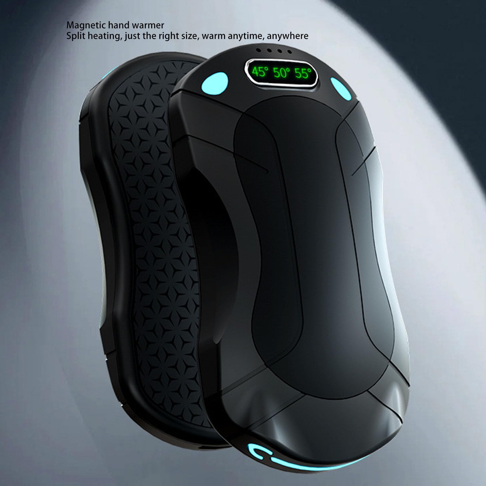 Magnetic Rechargeable Hand Warmers 2 Pack, 3 Level Temperature Control Portable Pocket Heater, 2500mAh Split Electric Handwarmers, for Camping,Golf,Travel