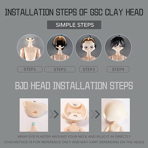 Miniatura 6 de YMY23 25 - Muñeca de articulación corporal masculina compatible con Ob22 OB24 GSC BJD, cabeza de muñeca, juguete de coleccionista, regalo, maniquí