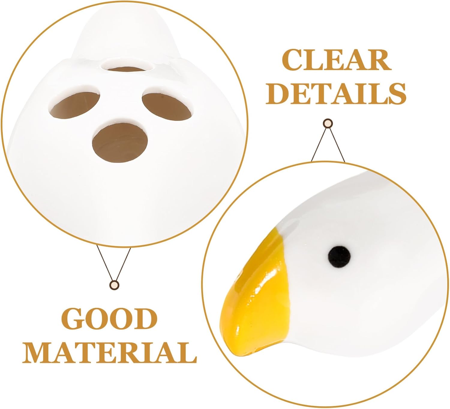 MAGICLULU Ceramic Duck Toothbrush Holder Cute Animal Bathroom Organizer Compact 7.08 Inch Vanity Countertop Stand for Toothbrush Storage