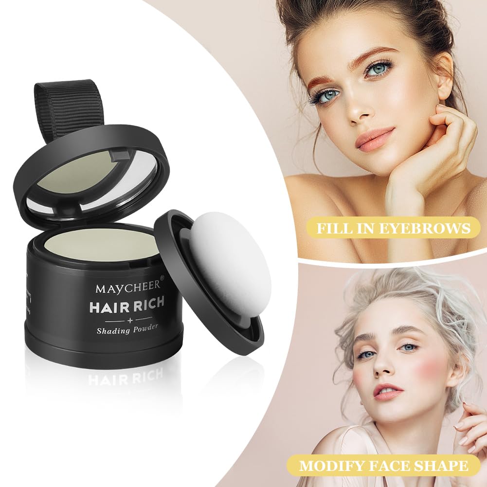 Instantly Hairline Powder, Hair Root Touch Up Powder Conceal Receding Hairline, Windproof&Sweatproof Hair Root Concealer - Image 4