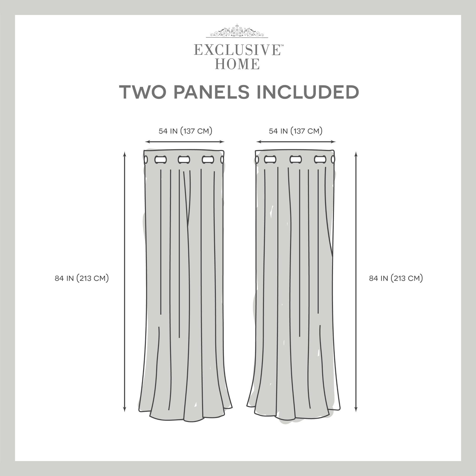 Exclusive Home Curtains Lniana zasłona okienna Loha, poliester, naturalny, długość 213 cm