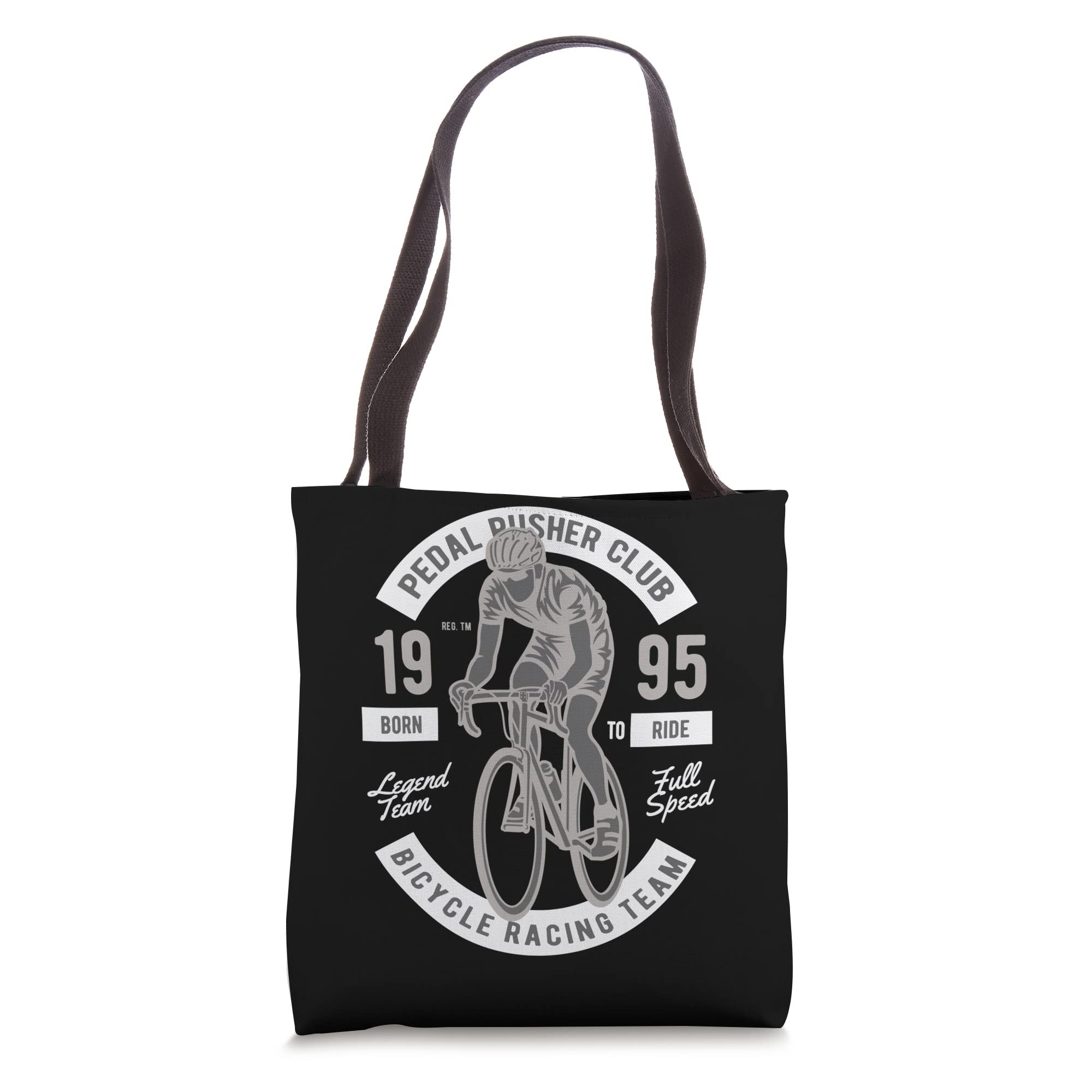 Pedal Pusher CLub - BicycleCycling Skull - Bicycle Pedal Pushers Club Tote Bag