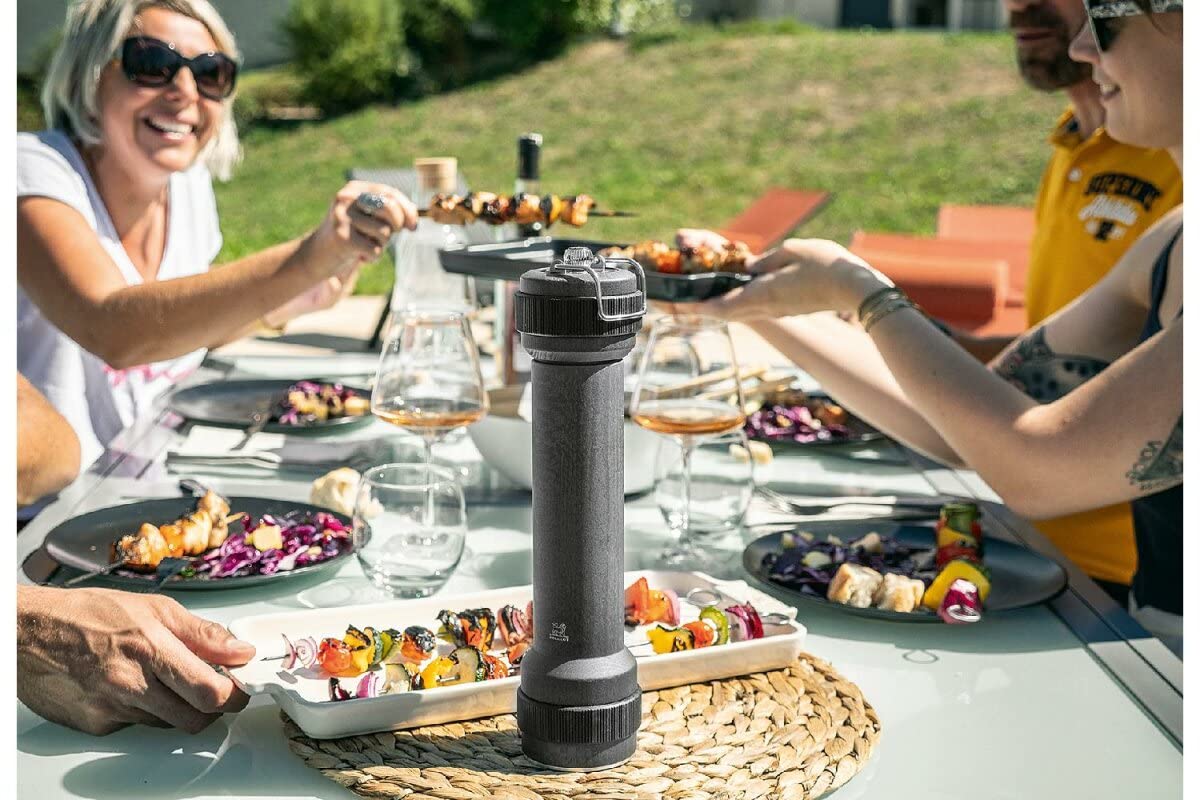 Dekomiro Peugeot Manuelle Barbecue Outdoor Pfeffermühle, graphit, 30 cm - Licht