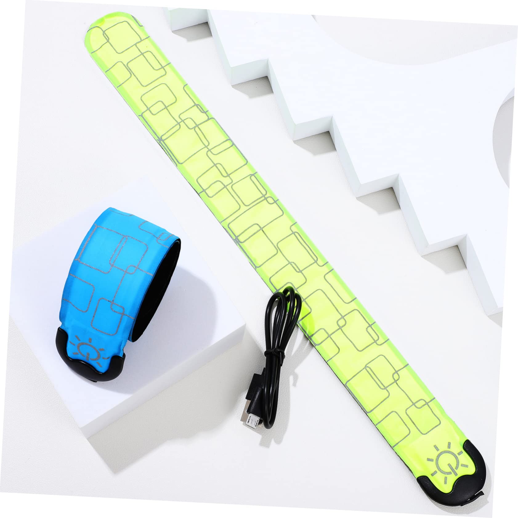 Toddmomy Bracelets à Claquer LED Rechargeables USB 4 Pièces PVC