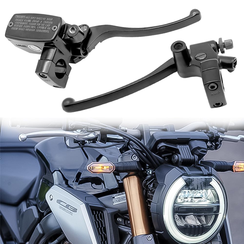 Palanca de embrague de Cilindro maestro Bomba de freno izquierdo y derecho para Honda VT600 VT750 VT1100 VT1300 VTX1300 VF750 (Negro)