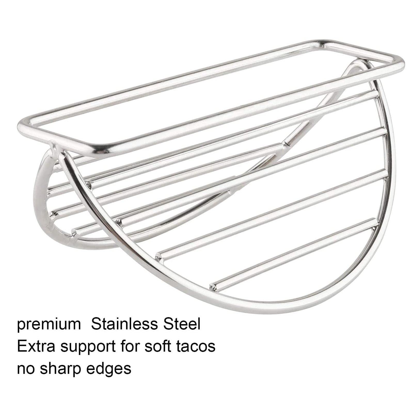 Ioensy 4X Taco Holder Stand Burritos Bakeware Taco Rack for Barbecue