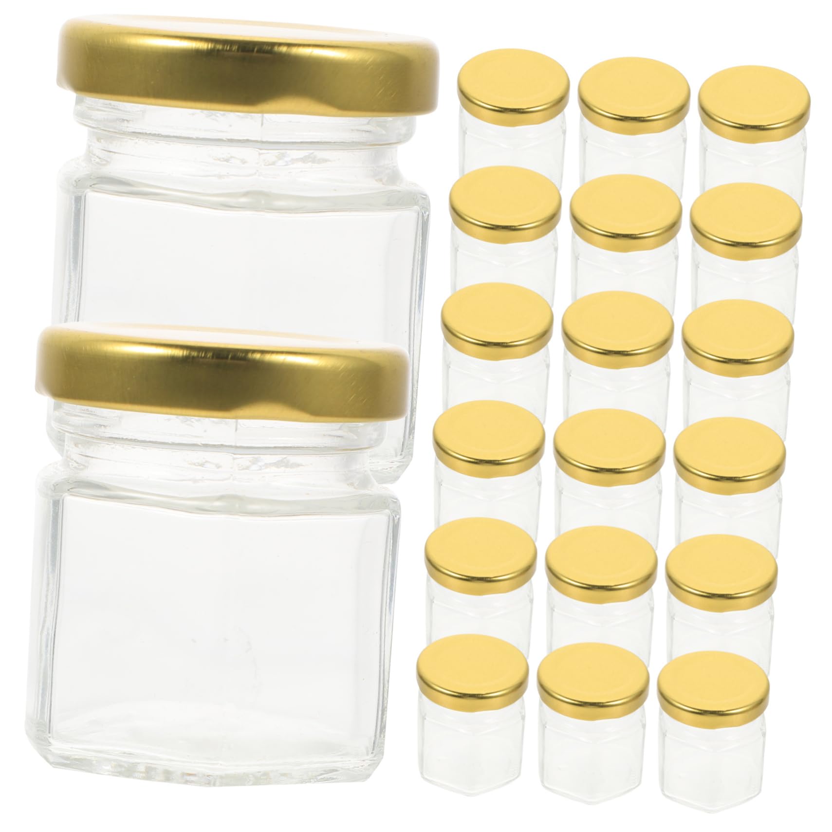 IMIKEYA 20piezas Jar De Miel De Vidrio Sellado Tarro Miel Contenedor Dispensador