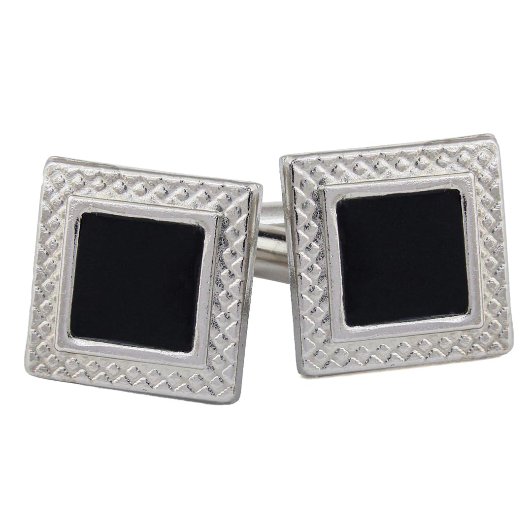 Black Enamel Cufflinks for Men