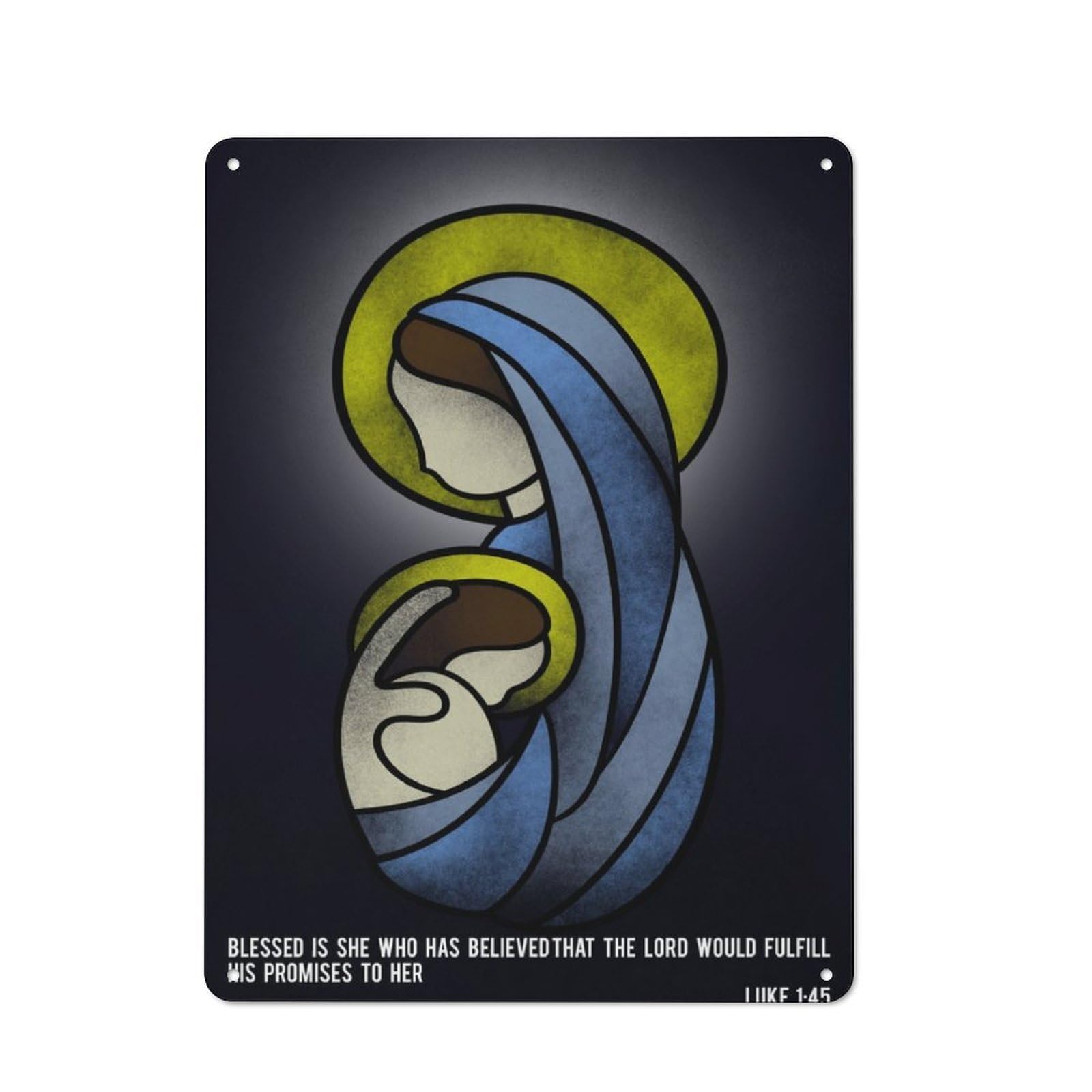 Junmoney Virgin Mary Quote Retro Metal Wall Sign 40X30cm With For Pub Or Café, A Housewarming Gift For Hospitality Wall Decor Collectors