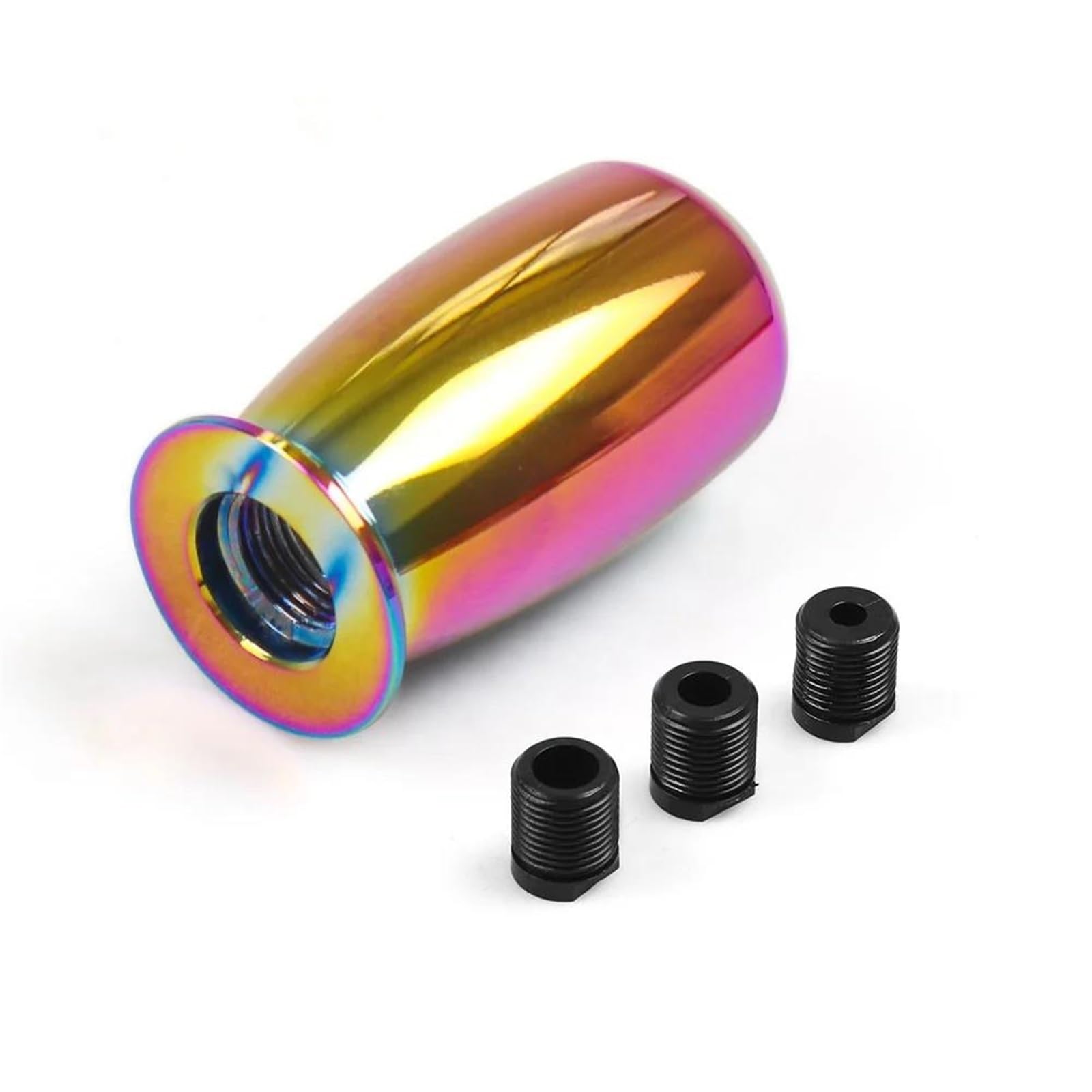 YDXHERTA Universal 76MM Gear Shift Knob Manual Transmission Aluminum Shifter Lever Knob LC102208 Spare Parts(Neo Chrome)