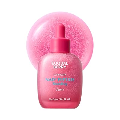 EQQUALBERRY NAD+ Peptide Boosting Smoothie Serum – Anti-Aging Korean Skin Care | Stocking Stuffer for Women | Firming Serum with 5 Ceramides & Vegan Collagen for Wrinkles & Radiant Glow(1.01oz/30ml)