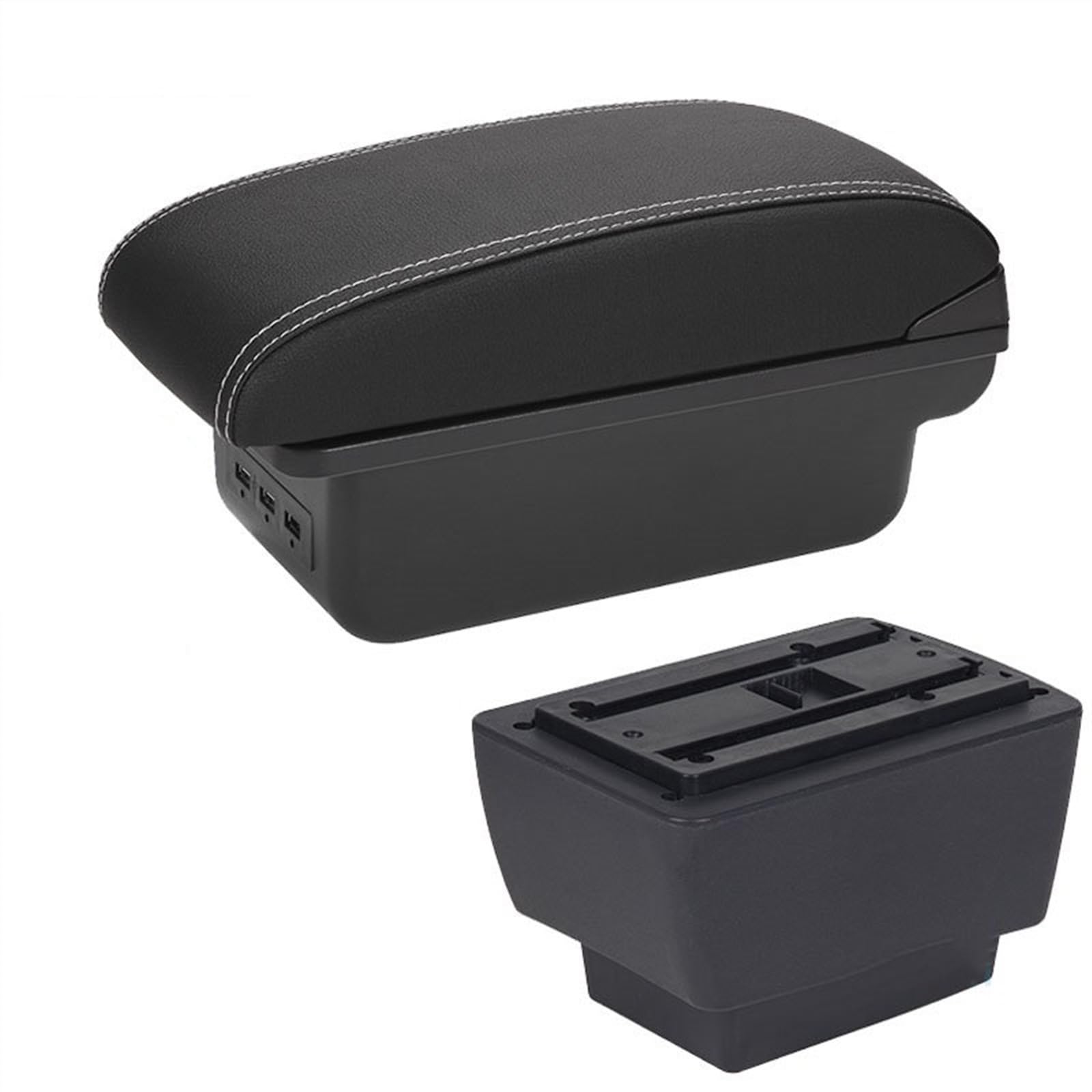 Hjkdsz Type F For Skoda For Fabia Iii For Combi 2015-2020 Armrest Center Console Organizer Box Double Layer Storage Accessories(Type F)