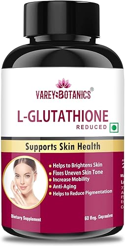 Dalal L-glutatión comprimidos de 1000 mg cápsulas con vitamina C y E, extracto de semilla de uva para hombres y mujeres (paquete de 1)