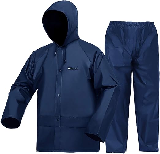 Rain Suits for Men Ultra-Lite Waterproof Protective Rain coats Rain Gear Workwear Fits Men Women