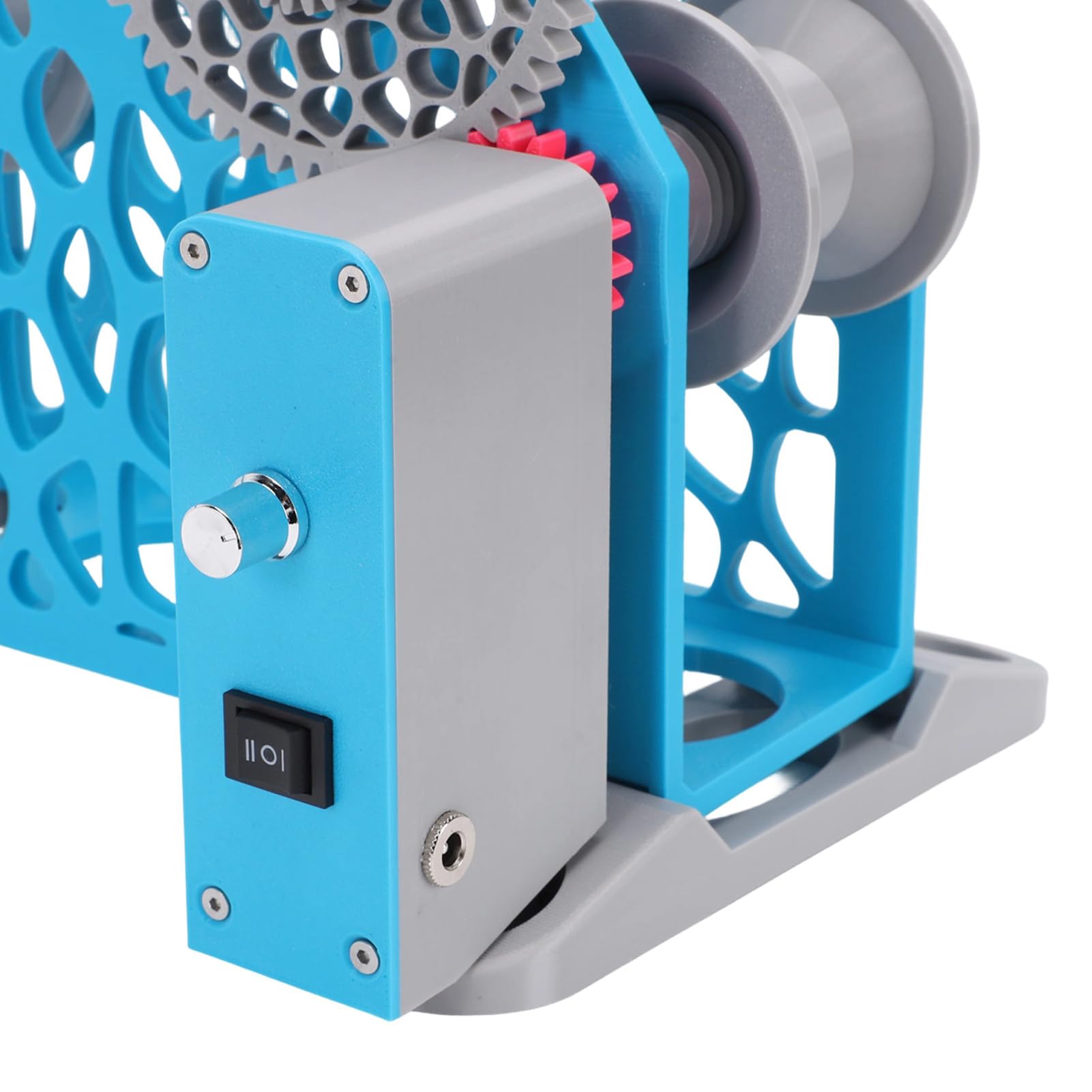 Eujgoov Bobinadora de Carrete de Filamento Eléctrico, Carrete Retractor Modular Desmontable para Carretes de 2 Kg Impresión 3D Costura de Soldadura (Enchufe de la UE)