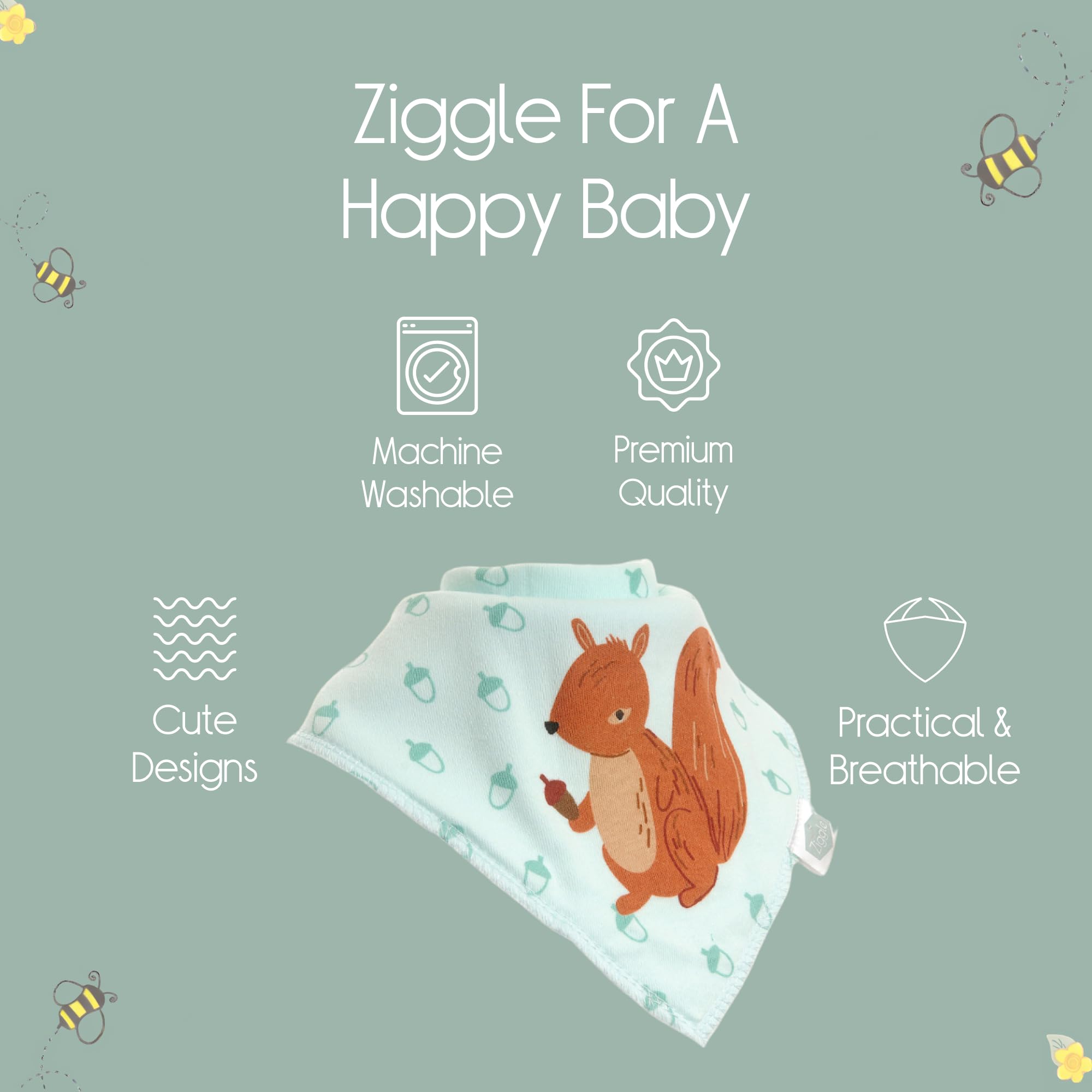 Bandana Dribble Bibs - Cotton Front Baby Bibs Newborn to 24 Months - Newborn Baby Gifts - Bibs For Comfortable Kids — view 55