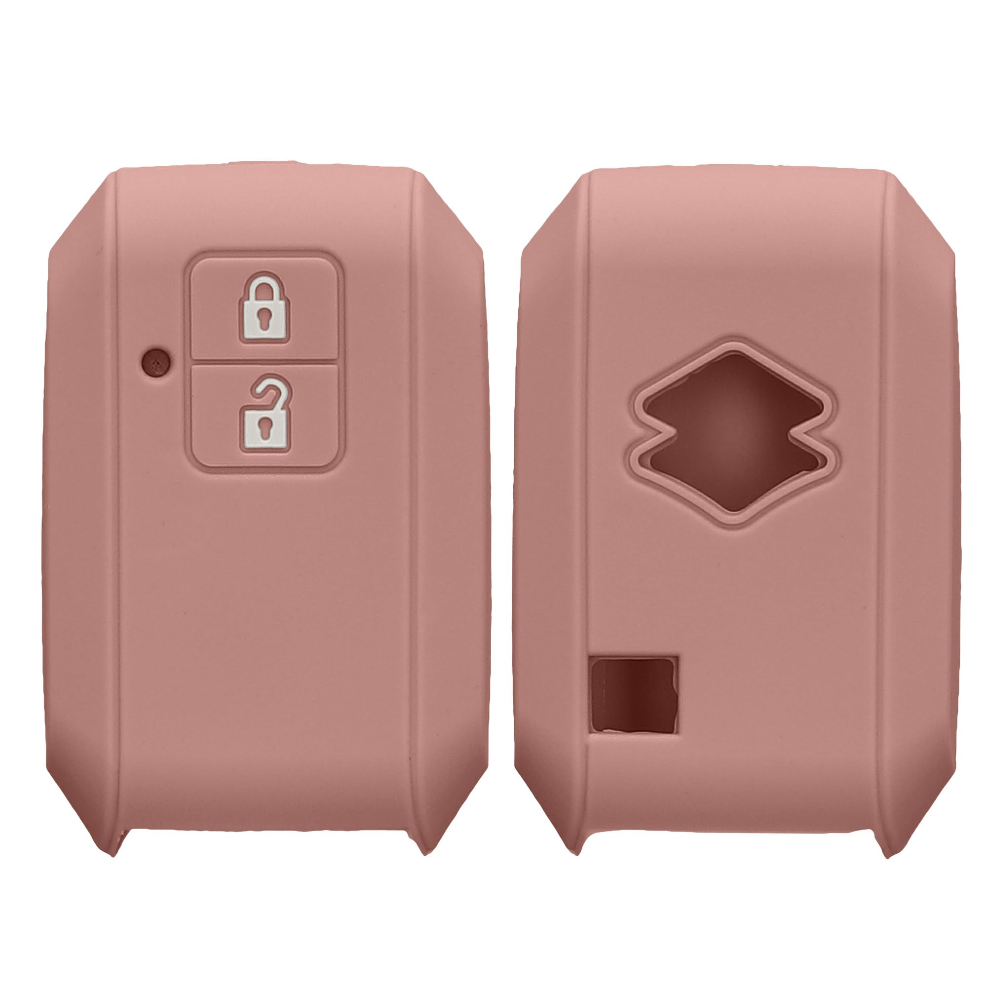 kwmobile Silikonowe etui na kluczyki samochodowe, kompatybilne z Suzuki 2 przyciski, Keyless Go - etui na klucze, w kolorze brudnego różu, matowe