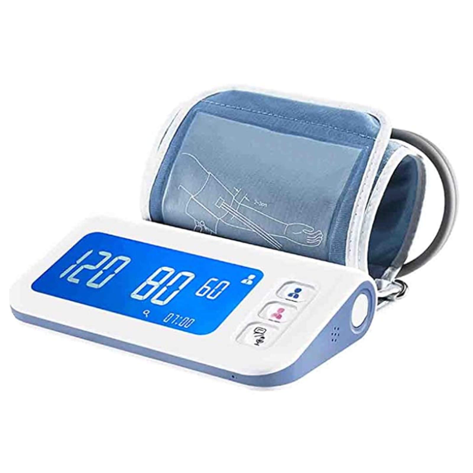 Monitor De Presión Arterial Electrónico Tipo De Brazo Presión Arterial Hogar Instrumento De Medición De Presión Arterial De Precisión Totalmente Automático Esfigmomanómetro