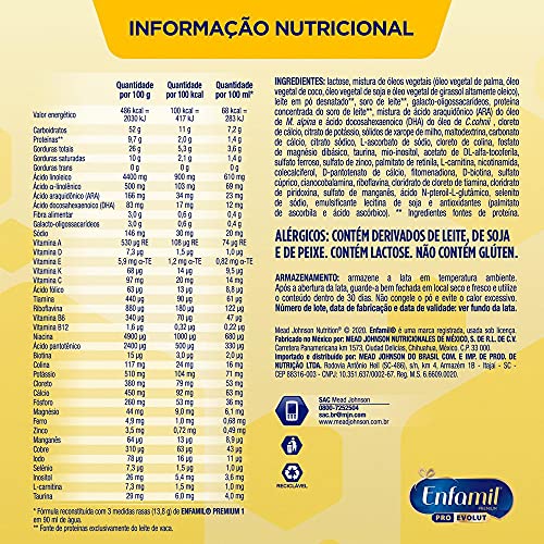 Enfamil 1 Premium Fórmula Infantil 3x800g