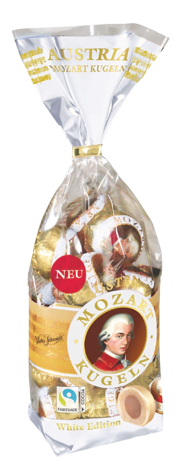 Austria Mozart kugeln Chocolate Pralines - White Chocolate 231g