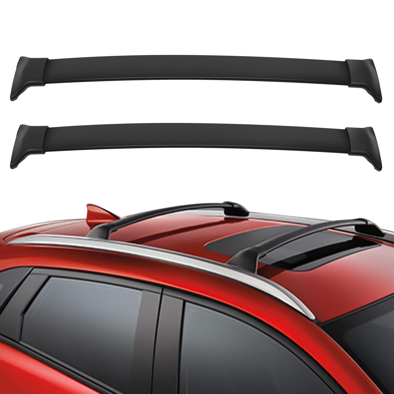 OCPTY Roof Rack Cross Bars Fit for Mazda CX-3 2016 2017 2018 2019 Cargo Bars for Cargo Carrier Bag Luggage Kayak Canoe Bike Snowboard Skiboard