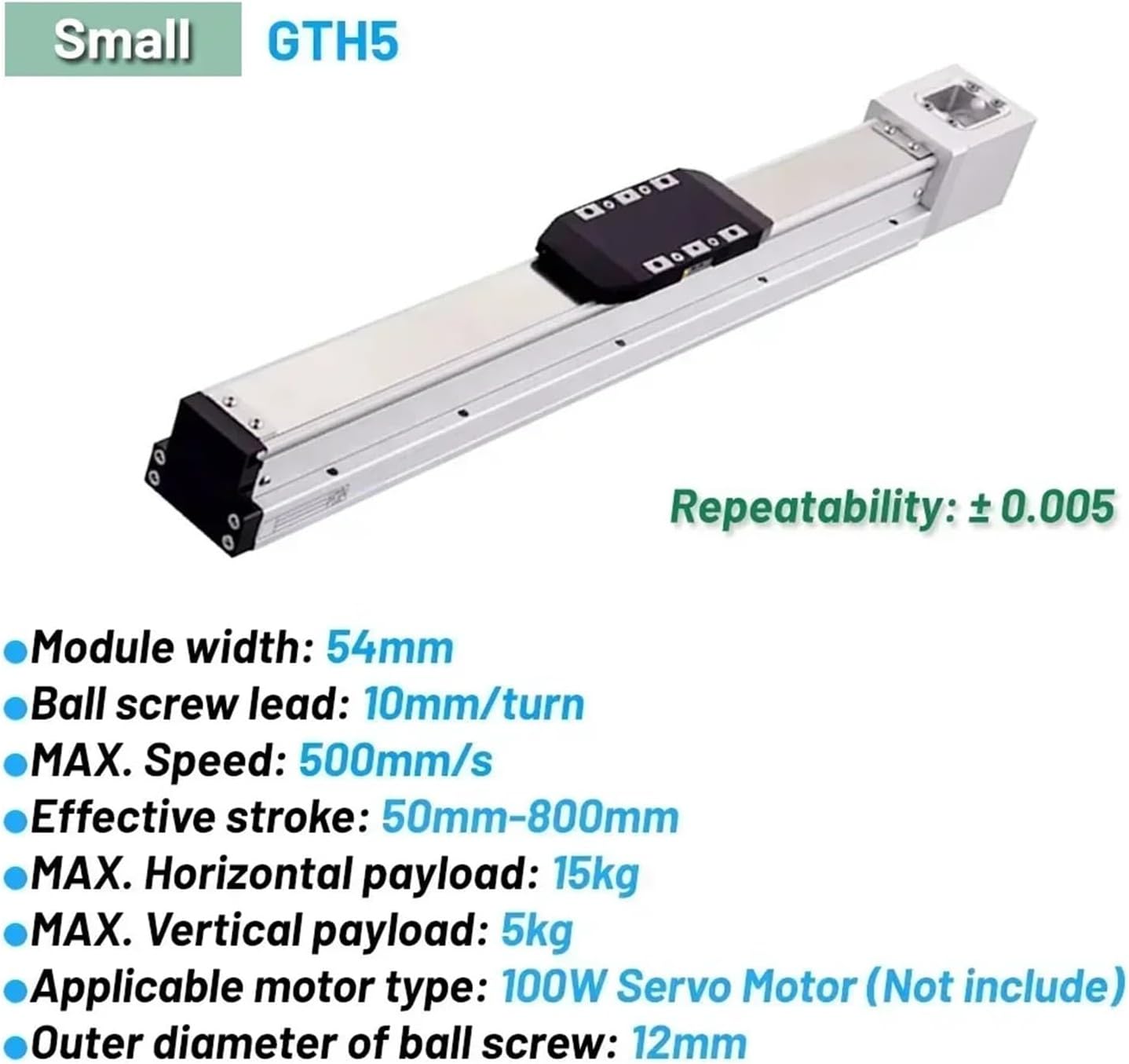 Embedded Linear Module Built-in Linear Motion Fully Enclosed Sliding Table Module(GTH5 Lead 10mm)