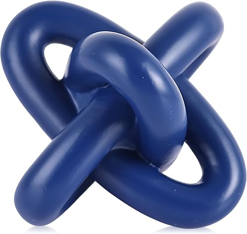 XMGZQ Decoración de nudo azul para libro de mesa de café, decoración de eslabones de cadena para estantería, mesa de entrada, soporte de TV,