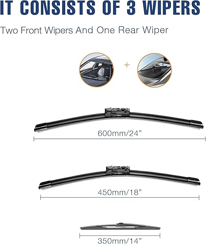 Miniatura 130 de 28"+16" Windshield Wiper Blades Replacement for Toyota Prius 2022 2021 2020 2019 2018 2017 2016 OEM Factory Quality Top Lock Wiper Blades-(Set of 2)