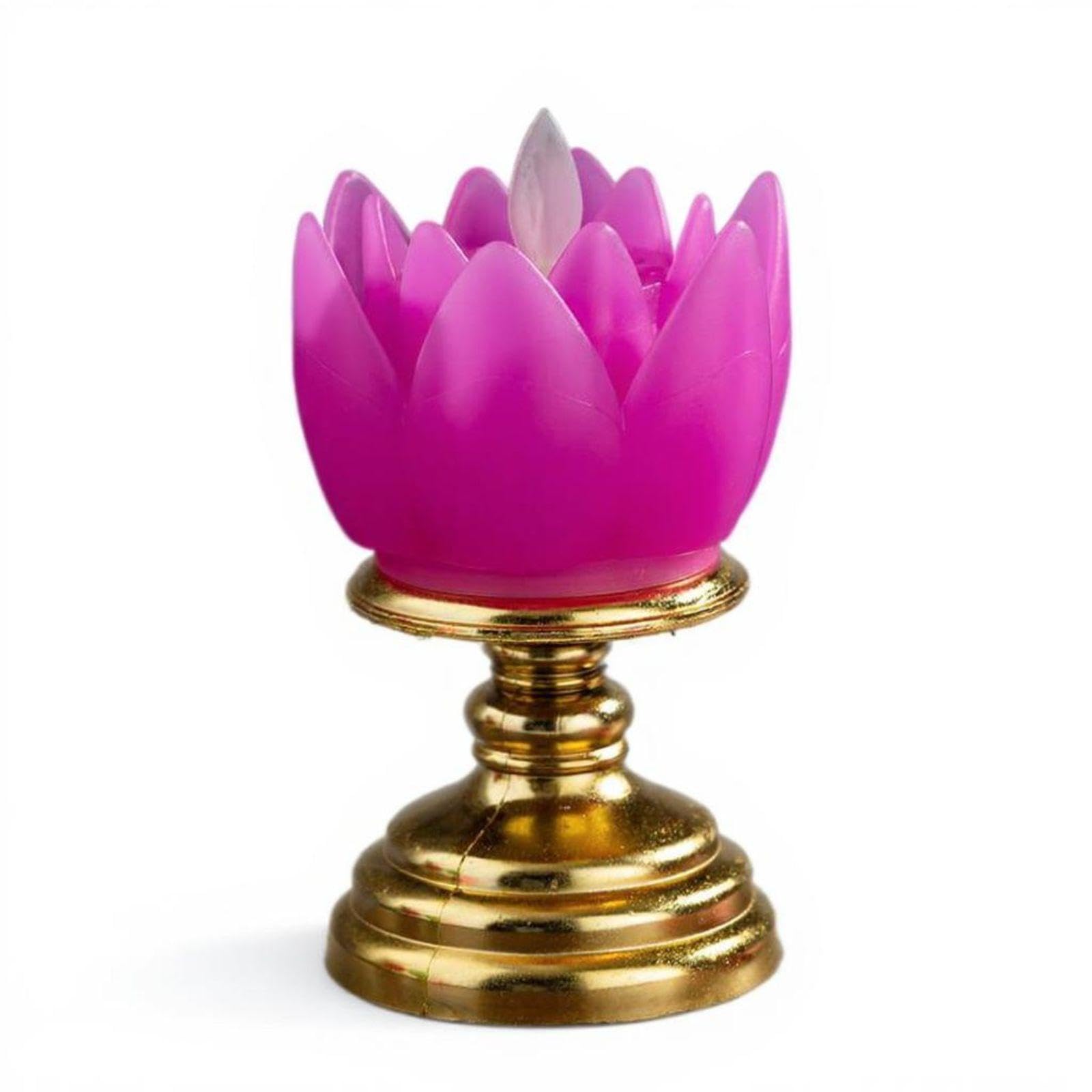 Enakshi® Light-emitting diode electronic candle, flickering lotus light, flameless Buddhist lamp, home decor Purple With Base|Home & Garden | Furniture | Sofas Loveseats & Chaises-image-9