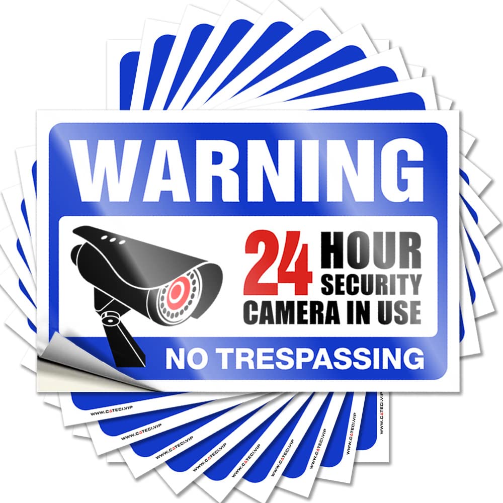 Decals Country Stuff Easy Apply | Video Surveillance Signs, No Trespassing Violators Will Be Prosecuted Retro Hat Peel and Stick(8X12CM)