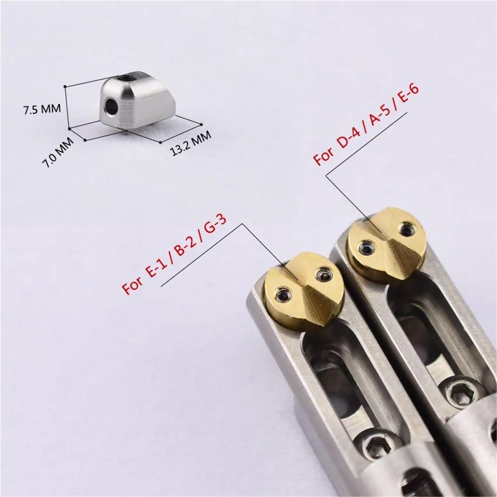 Mostek Ze Stali Nierdzewnej 6 Strunowy Do Gitar Bezgłowych Z Podstrunnicą W Kształcie Wachlarza Jeden Zestaw Mostek Gitary Profesjonalnej(6 Pieces-PRO)