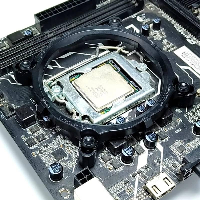Image of Mann Mart‚Universal PC CPU Cooler Fan Bracket for Intel LGA 115x, 1200, 1366, 1700 Sockets - 9-in-1 Heatsink Holder for Enhanced Cooling & Stable Performance