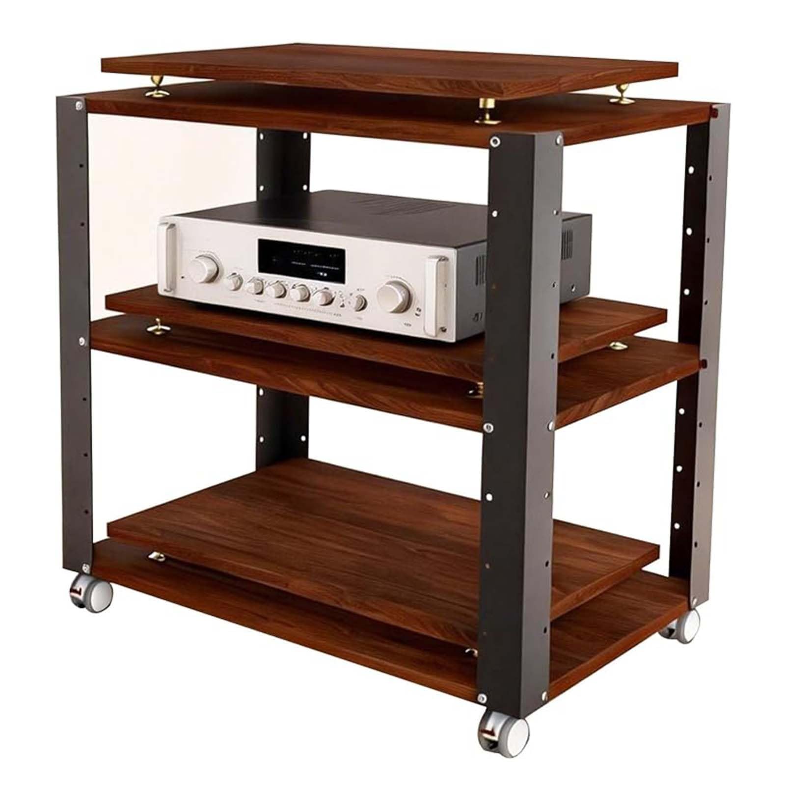 GUODDM 2/3 Layer HiFi Amplifier Stand CD Storage, Anti-Vibration Audio Rack For Home Theater, Equipment Shelf For Receiver, Turntable, Studio(62.8 * 40 * 69cm(3Tier))