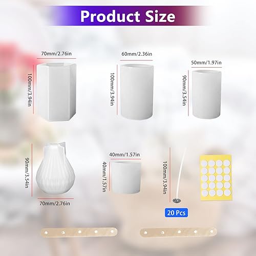 Miniatura 6 de 5 moldes de vela moldes de vela en forma de pera cilíndrica moldes de jabón geométricos 3D moldes de silicona para botella de pera velas de resina