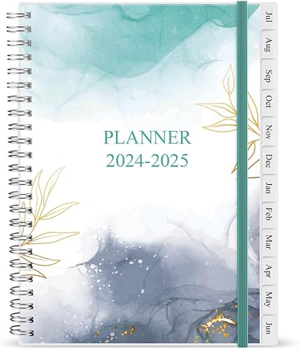 Agenda semanal y mensual 2024  Agenda y organizador 2024 para rastrear objetivos, fácil de organizar tu vida diaria, mediano 6.5 x 8.5 pulgadas,