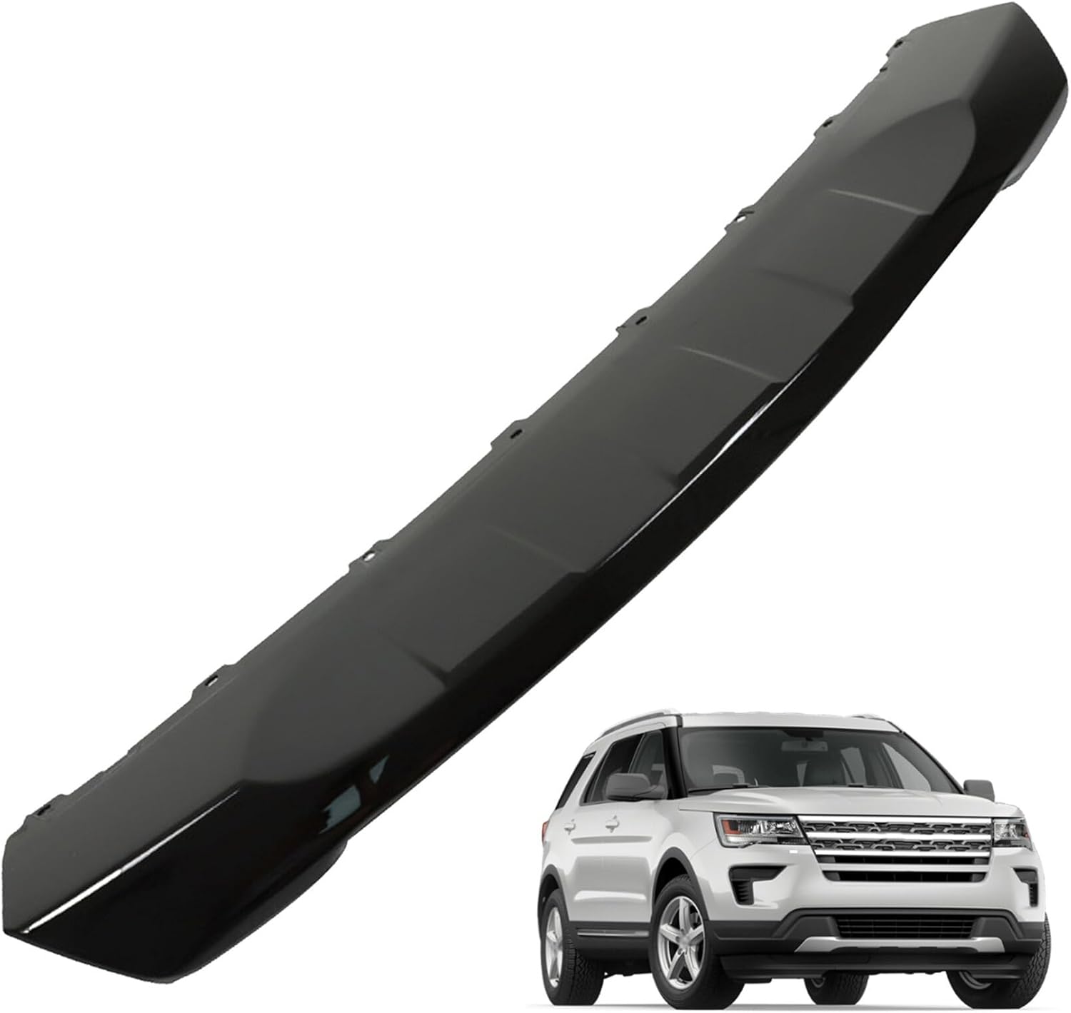 Black Front Bumper Lower Valance Skid Plate Plastic Replacement for 2018-2019 Explorer JB5Z8419ADPTM